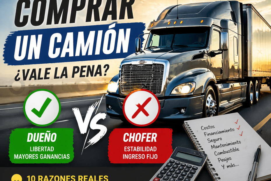 10 razones que te ayudarsa a elegir si compras o sigues trabajando de chofer de camiones