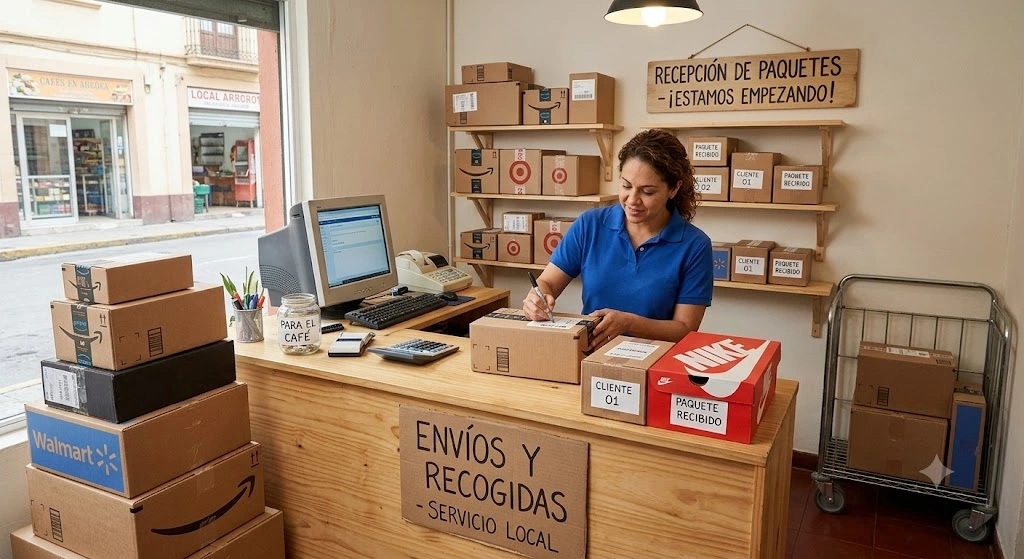 Recepción y organización de paquetes en Zagaz Express