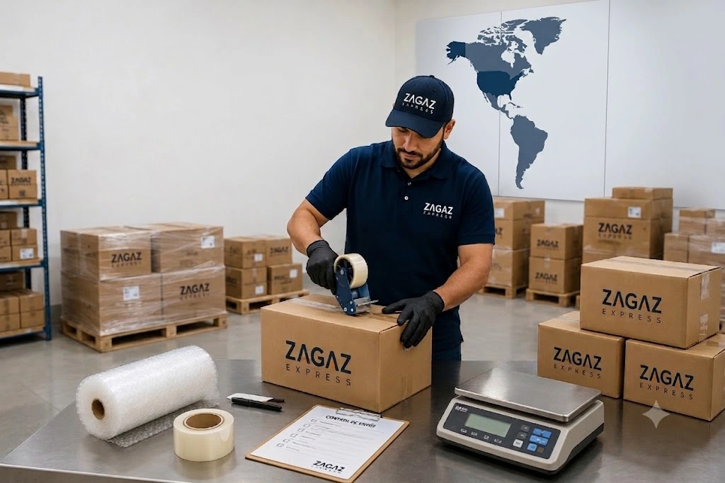 Preparación y consolidación de mercancías en Zagaz Express